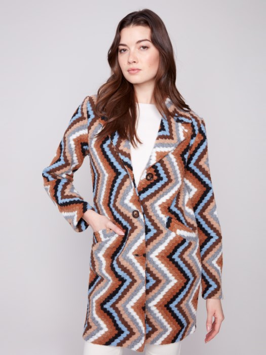 CHARLI B LONG CROCHET COAT